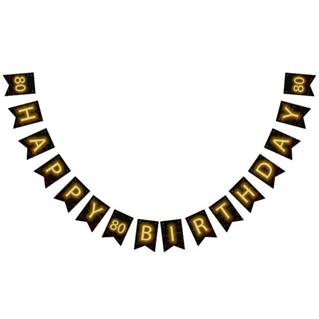 Neon Sign on Brick for 80th Birthday (All)