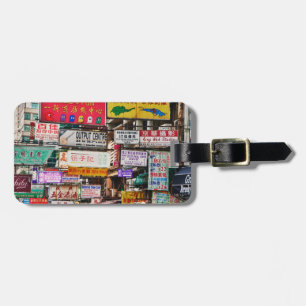 Neon signs in the streets of Hong Kong Luggage Tag