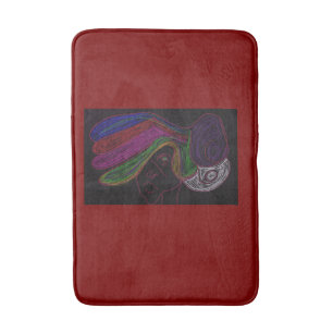 Neon Silhouette Bath Mat