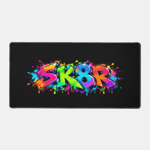 Neon SK8R Graffiti Mouse Pad Colourful Gaming Skat