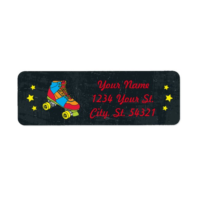 Neon Skate Party Address Labels (Front)
