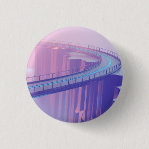 Neon Skybridge Dreamscape 3 Cm Round Badge