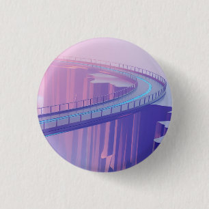 Neon Skybridge Dreamscape 3 Cm Round Badge