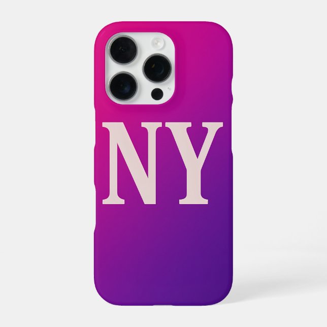 Neon Skyline NY – Bold & Chic iPhone Case (Back)