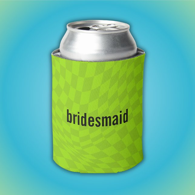 Neon Slime Green Summer Bachelorette Bridal Party Can Cooler (Creator Uploaded)