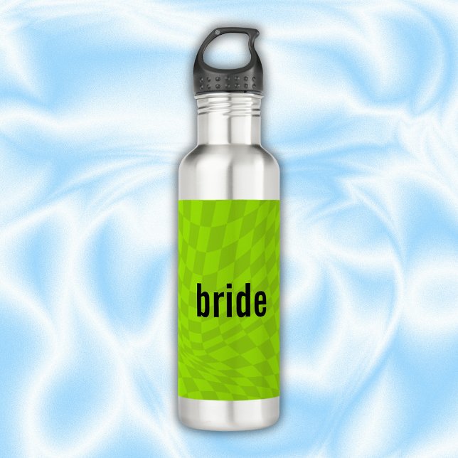 Neon Slime Green Summer Bachelorette Bridesmaid 710 Ml Water Bottle (Creator Uploaded)