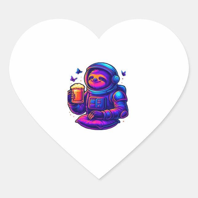 Neon Sloth � Don�t Hurry Essential T-Shirt Heart Sticker (Front)
