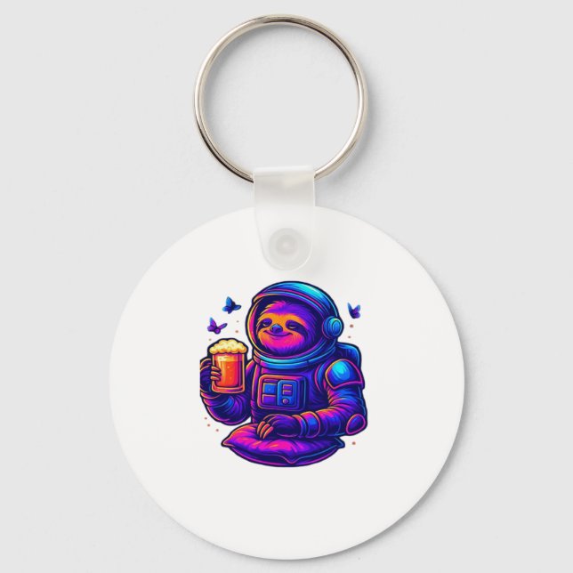 Neon Sloth � Don�t Hurry Essential T-Shirt Key Ring (Front)