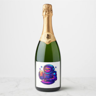 Neon Sloth � Don�t Hurry Essential T-Shirt Sparkling Wine Label