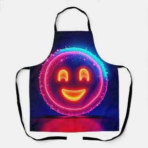 Neon Smile: Bright Happy Glow Design Apron