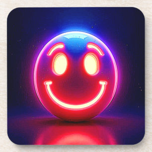 Neon Smile: Happy Glow Coaster