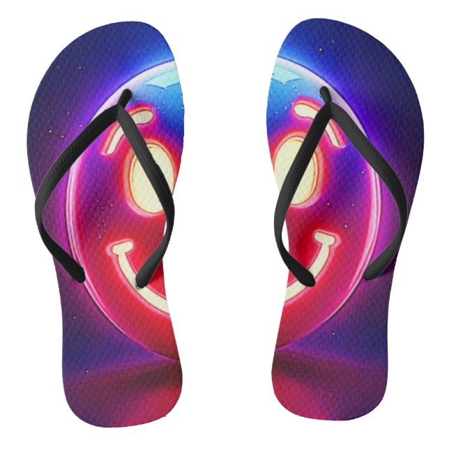 Neon Smile: Happy Glow Thongs (Footbed)