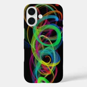 Neon Smoke Swirl  iPhone 16 Case