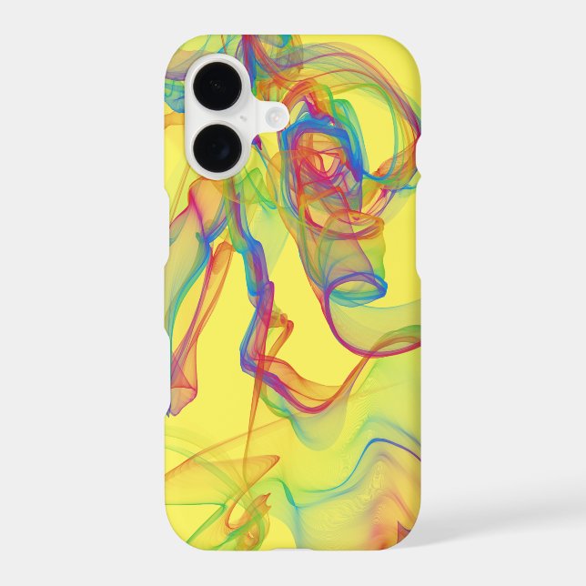 Neon Smoke Swirl on Yellow (Back)