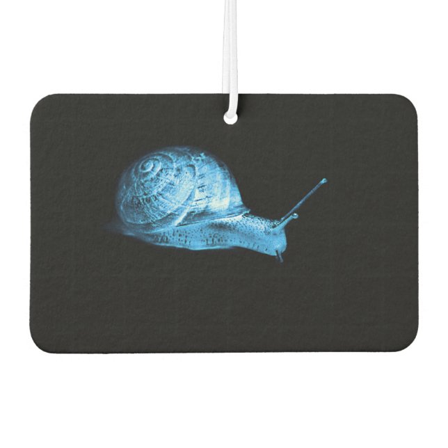 Neon snail car air freshener (Front)
