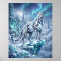 Neon Snow Leopard Glacier Spire
