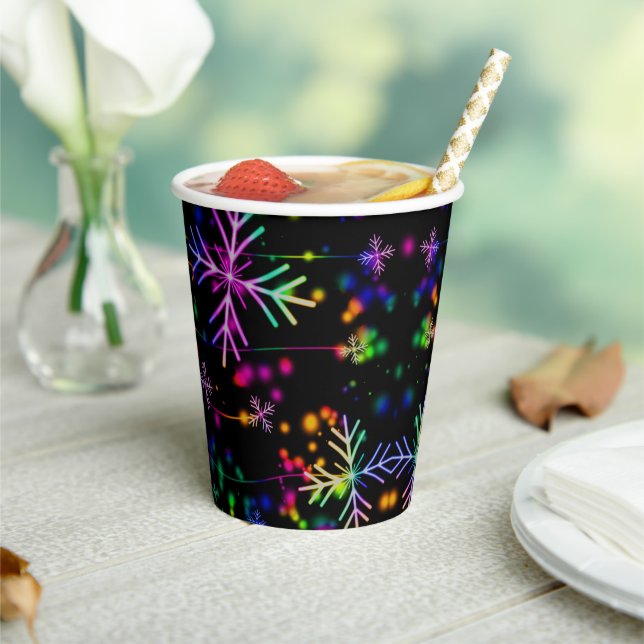 Neon Snow Paper Cups (Insitu)