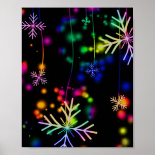 Neon Snow Poster