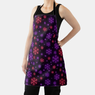 Neon Snowflakes Apron