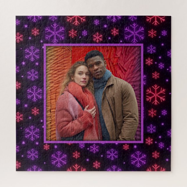 Neon Snowflakes Jigsaw Puzzle (Vertical)