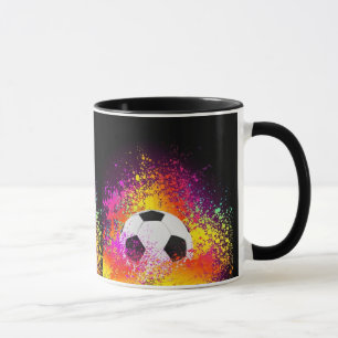 Neon Soccer Ball Mug
