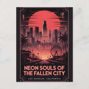 Neon Souls of Haunted Los Angeles Postcard