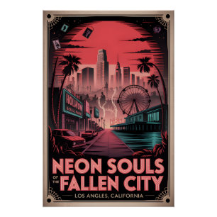 Neon Souls of Haunted Los Angeles Poster