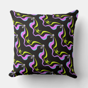 Neon Soundwave Cushion