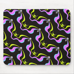 Neon Soundwave Mouse Pad