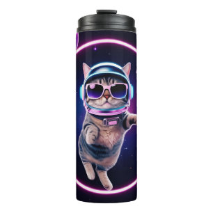 Neon Space Cat Mug – Cosmic Feline Glow Coffee Cup
