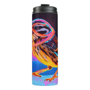 Neon Sparrow with Glowing Accents Thermal Tumbler