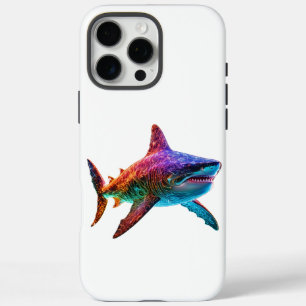 Neon Spectrum Shark iPhone 16 Pro Max Case