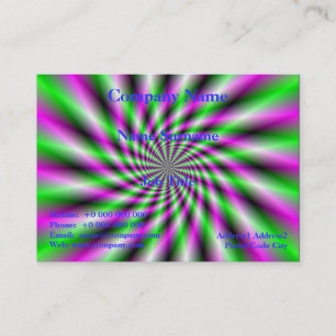 Neon Spinning Wheel Business Card