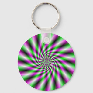 Neon Spinning Wheel Key Chain