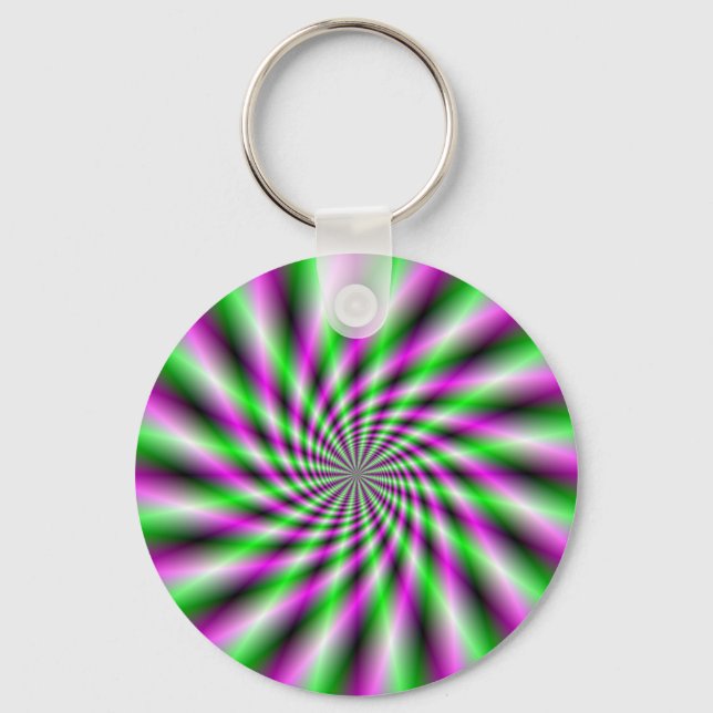 Neon Spinning Wheel  Key Chain (Front)