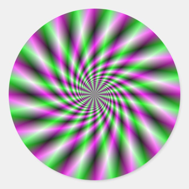 Neon Spinning Wheel  Round Sticker (Front)