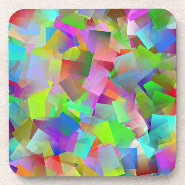 neon squares coaster (Front)