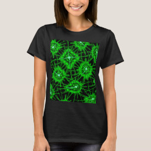 Neon Starburst Grid – Modern Art T-Shirt
