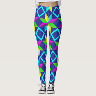neon stars leggings