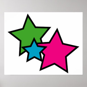 Neon Stars Poster