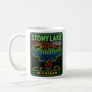 Neon Stoney Lake Michigan  Coffee Mug