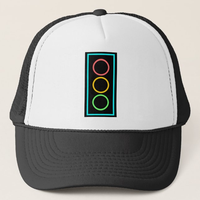 Neon Stoplight Trucker Hat (Front)