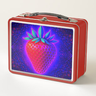 Neon Strawberry vivid Look Lunch box