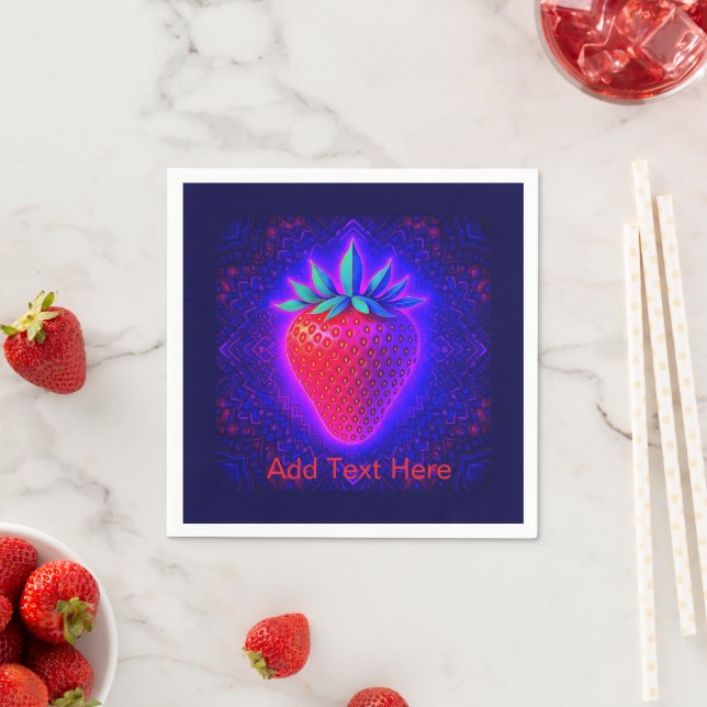 Neon Strawberry vivid Look Napkin (Insitu)