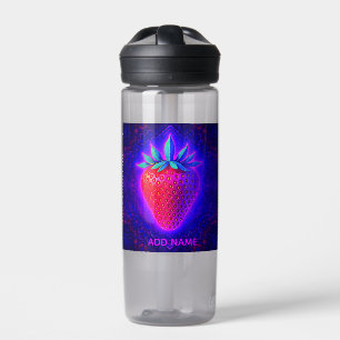 Neon Strawberry vivid Look water bottle