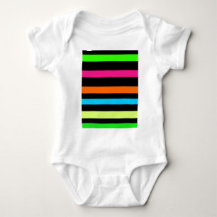 Neon stripes baby bodysuit