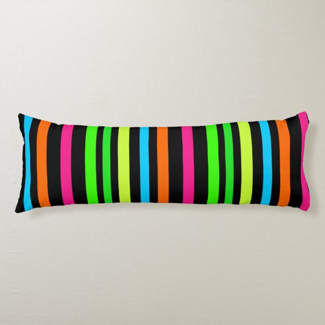Neon stripes body cushion (Front)