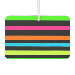 Neon stripes car air freshener