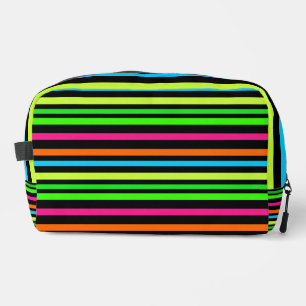 Neon stripes dopp kit