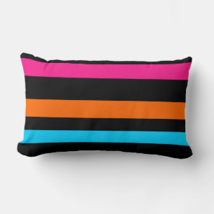 Neon stripes lumbar cushion